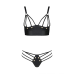 Комплект з екошкіри Passion Malwia Bikini 6XL/7XL, бра та трусики з люверсами