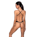 Боді з відкритим доступом Passion Tasmina Body S/M, чорне, екошкіра
