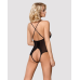 Сітчасте боді з відкритими сідницями Obsessive teddy 841-TED-1, чорне, S/M
