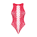 Ажурний бодістокінг зі шнурівкою Obsessive B120 Teddy Red, S/M/L