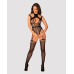 Ажурний бодістокінг з отворами Obsessive Bodystocking G327 black