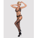Сітчастий бодистокінг з імітацією топа, пояса та панчіх Obsessive Bodystocking N108