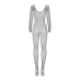 Сітчастий бодістокінг з довгим рукавом Obsessive Bodystocking N109, чорний