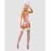 Костюм зайки Obsessive Bunny Suit 4 pcs, рожевий, L/XL
