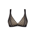 Мереживний бюстгальтер з трикутною чашкою Obsessive Estiqua bra, чорний