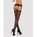Панчохи-стокінги з комбінованою сіткою Obsessive Garter stockings S214
