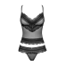Комплект білизни Obsessive Ivannes top & thong, топ і танга, чорний