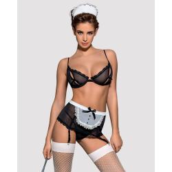 Костюм покоївки Obsessive Maidme set 5pcs, L/XL
