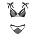 Комплект білизни Obsessive Obsessivia 2pcs set, бюстгальтер і трусики, чорний, L/XL