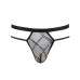 Чоловічі прозорі стринги Passion Thong Collin 029, сітка, чорні