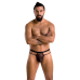 Чоловічі прозорі стрінги Passion 029 Thong Collin, сітка, чорні
