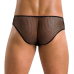 Чоловічі труси зі шнурівкою Passion Slip Richard, екошкіра та сітка, XXL/XXXL, чорні