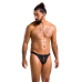 Чоловічі сліпи на шнурівці Passion Slip Ben, екошкіра, люверси, XXL/XXXL, чорні