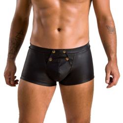 Чоловічі шкіряні боксери з клапаном Passion Short Patrick S/M Black Чоловічі шкіряні боксери з клапаном Passion Short Patrick S/M Black