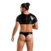 Комплект чоловічої білизни під латекс Passion 057 Set Peter XXL/XXXL, кроп-топ, стринги