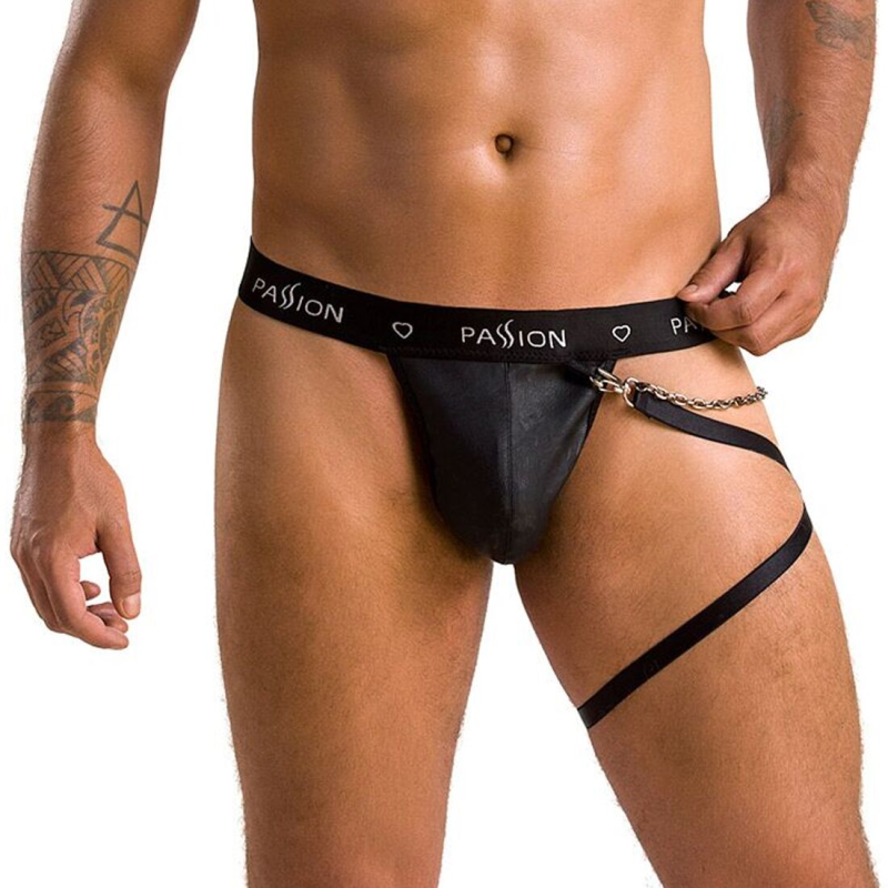 Чоловічі трусики танга з підв'язкою Passion Thong Bill XXL/XXXL