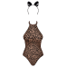 Костюм леопарда Obsessive Leocatia teddy L/XL, боді, обруч з вушками