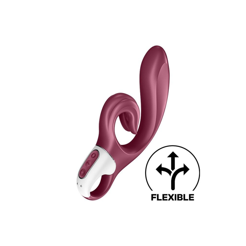 Вібратор-кролик Satisfyer Love Me Red, гнучкий, з потрійним кінчиком відростка