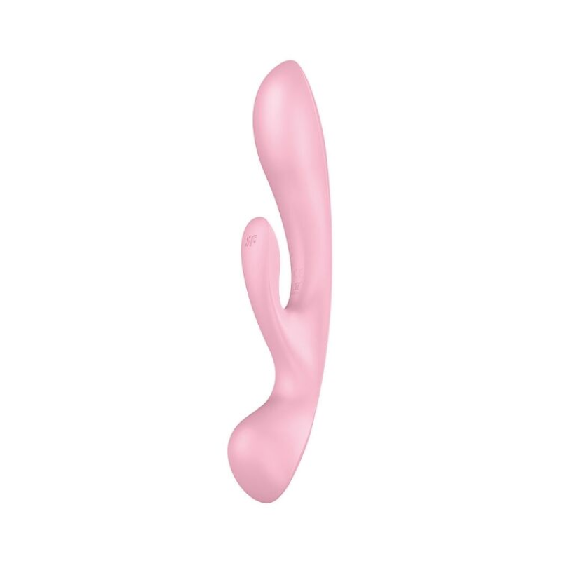 Двосторонній вібратор-кролик Satisfyer Triple Oh Pink, 3 мотори