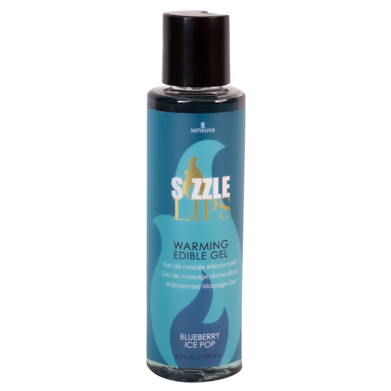 Розігрівальний масажний гель Sensuva Sizzle Lips Blueberry Ice Pop