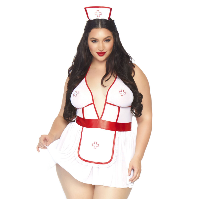 Костюм медсестри Leg Avenue Nightshift Nurse XL/XXL (плаття, трусики, шапочка)