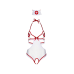 Костюм медсестри Leg Avenue Naughty Nurse, боді та шапочка, one size