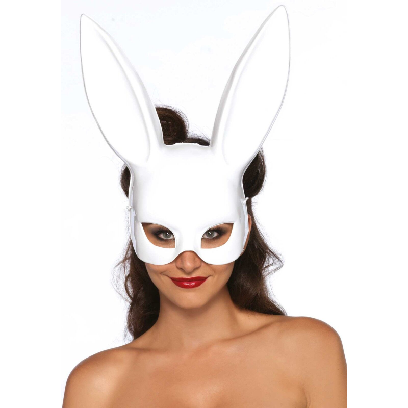 Маска кролика Leg Avenue Masquerade Rabbit Mask з довгими вушками, біла