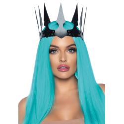 Корона злої королеви Leg Avenue Faux leather spiked crown, Black