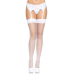 Панчохи-сітка на резинці Leg Avenue Nylon Fishnet Thigh Highs, білі, One size