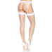Панчохи в крупну сітку Leg Avenue Fence Net Thigh Highs, білі, one size