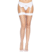 Панчохи в крупну сітку Leg Avenue Fence Net Thigh Highs, білі, one size