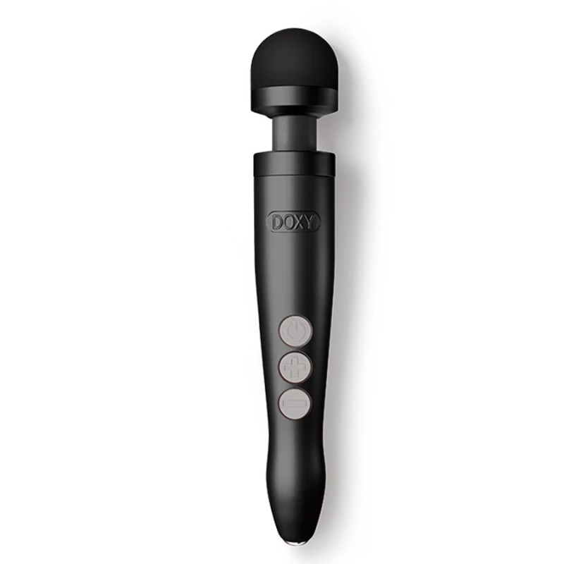 Вібромасажер DOXY Die Cast 3R Matte Black, металевий корпус, перезаряджуваний