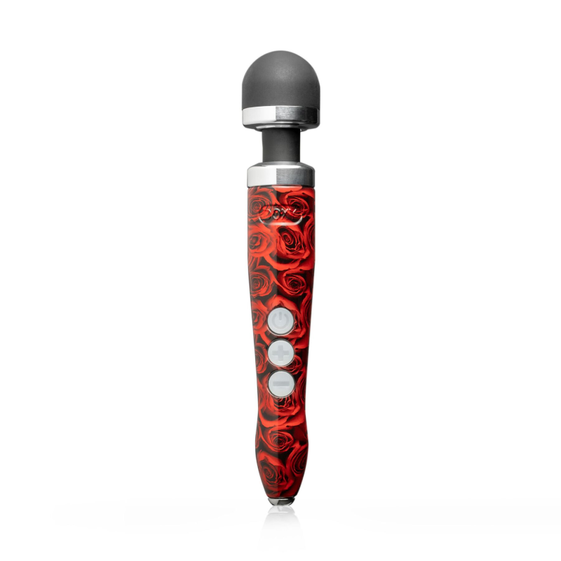 Вібромасажер DOXY Die Cast 3R Rose Pattern, металевий корпус, акумуляторний
