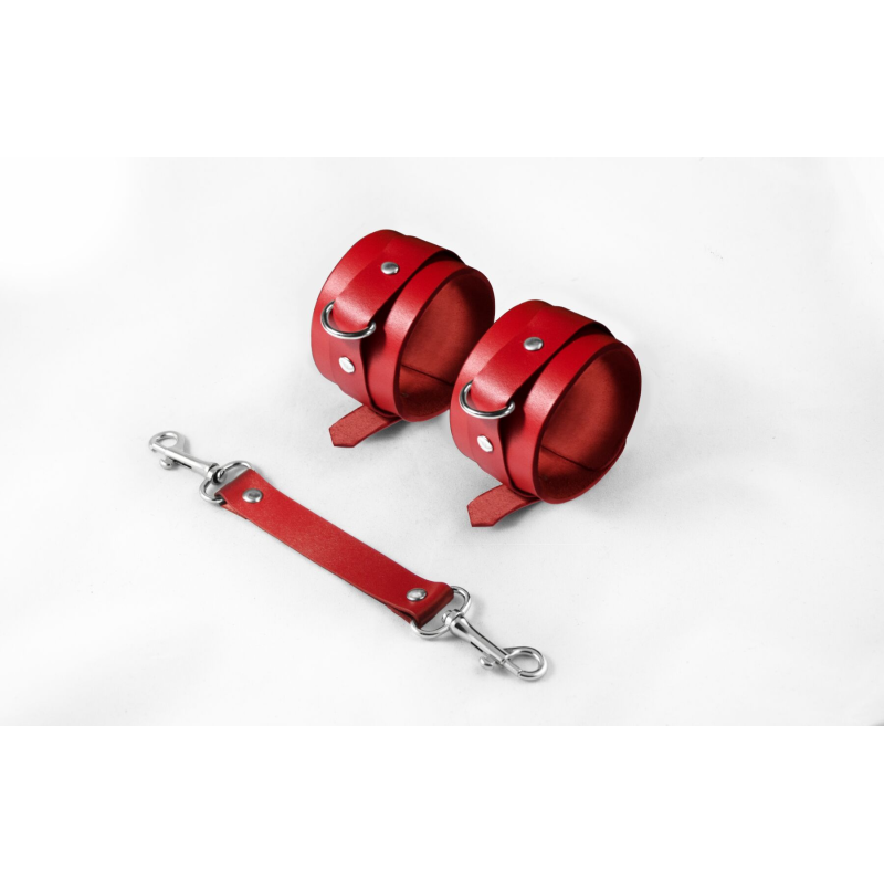 Наручники Feral Feelings Hand Restraints Red, натуральна шкіра