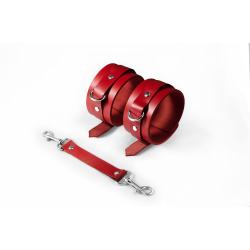 Поножі Feral Feelings Ankle Restraints Red, натуральна шкіра