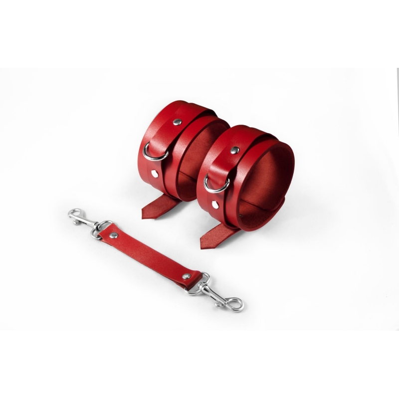 Поножі Feral Feelings Ankle Restraints Red, натуральна шкіра