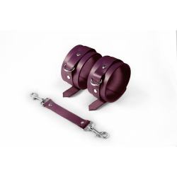 Поножі Feral Feelings Ankle Restraints Burgundy зі шкіри