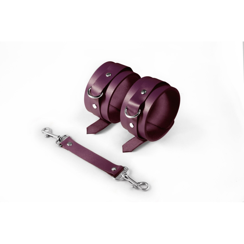 Поножі Feral Feelings Ankle Restraints Burgundy зі шкіри