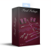 Набір для БДСМ Feral Feelings BDSM Kit 7 Burgundy (наручники, поножі, коннектор, маска, паддл, кляп, затискачі)