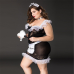 Костюм покоївки JSY «Слухняна Ельма» Plus Size, чорний