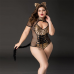 Костюм кошечки JSY «Імператриця Кітті» Plus Size, чорний, боді, шнурівка, хвіст, вушка