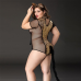 Костюм кошечки JSY «Імператриця Кітті» Plus Size, чорний, боді, шнурівка, хвіст, вушка
