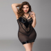 Плаття з латексними вставками JSY «Пристрасна Ельза» Plus Size, чорне