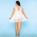 Пеньюар JSY «Чуттєва Люсі» Plus Size, білий, мереживо, дрібна сітка, стринги
