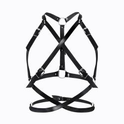 Портупея жіноча Art of Sex - Agnessa Leather harness, Чорна, L-2XL