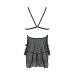 Сорочка Passion Deliena Chemise зі стрингами, XXL/XXXL, чорна