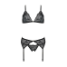 Комплект білизни з відкритим доступом Passion Deliena Set XXL/XXXL, чорний
