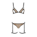 Комплект білизни Passion GABI SET XXL/XXXL, beige