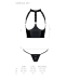 Комплект білизни з відкритими грудьми Passion Genevia Set With Open Bra, корсет і стрінги, XXL/XXXL, чорний
