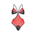 Боді Passion PEONIA BODY червоне, L/XL